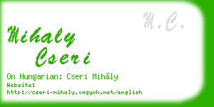 mihaly cseri business card